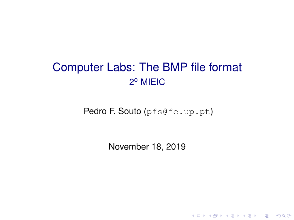 Computer Labs: the BMP File Format