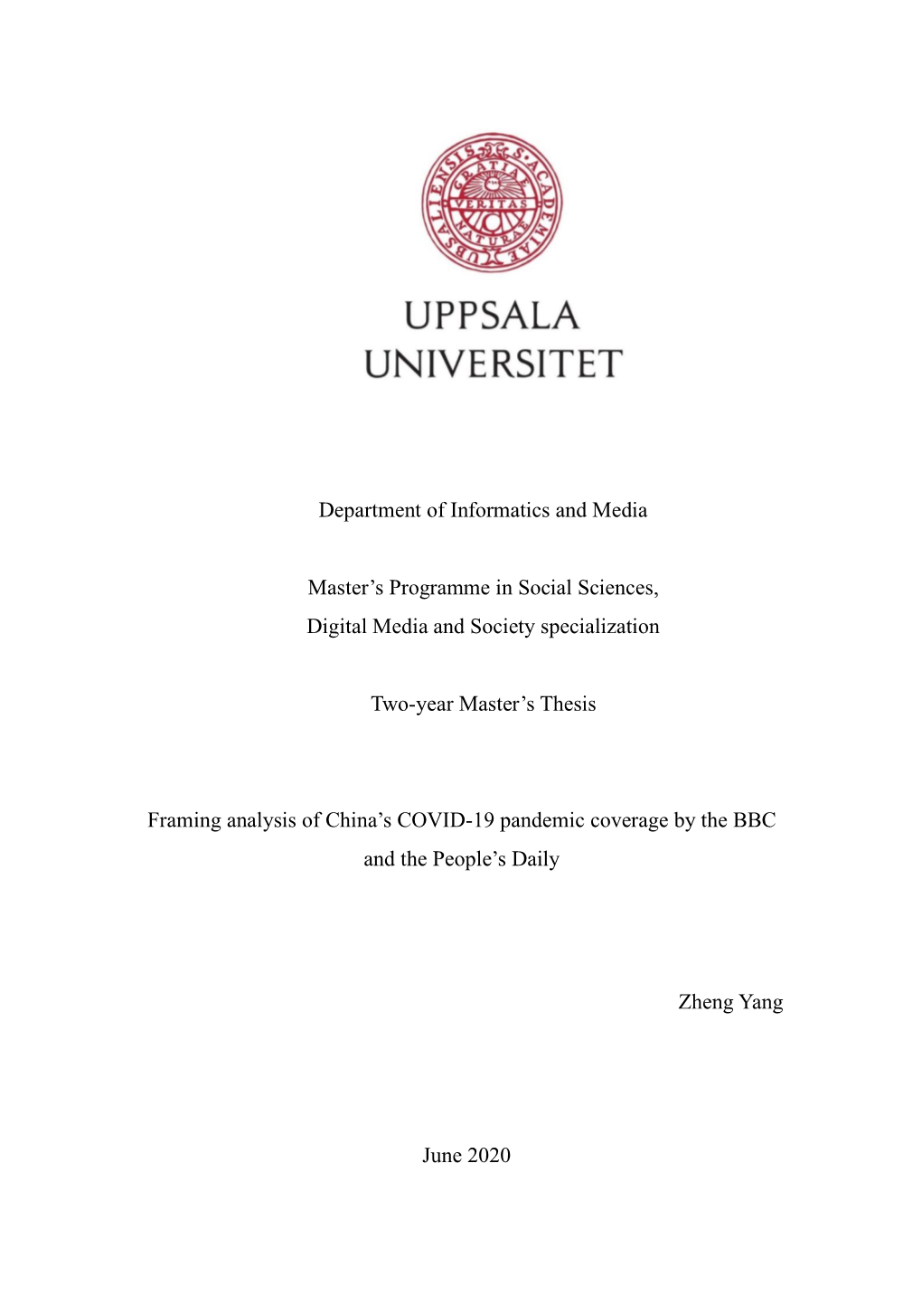 Master's Thesis