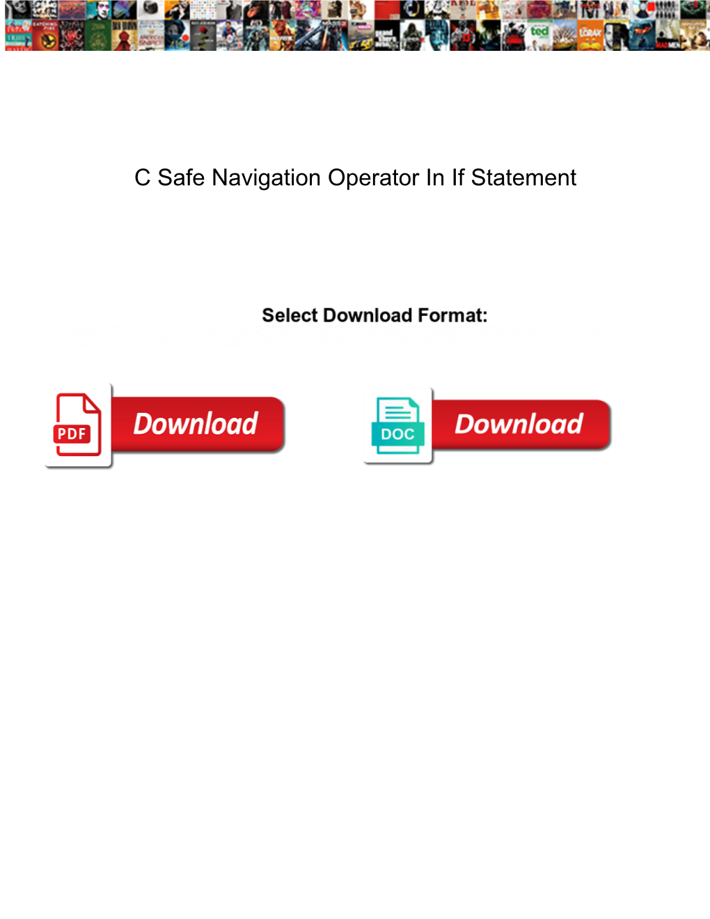 C Safe Navigation Operator in If Statement