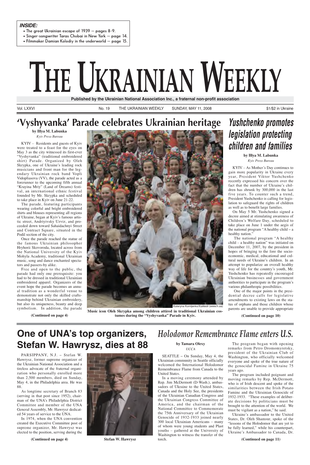 The Ukrainian Weekly 2008, No.19