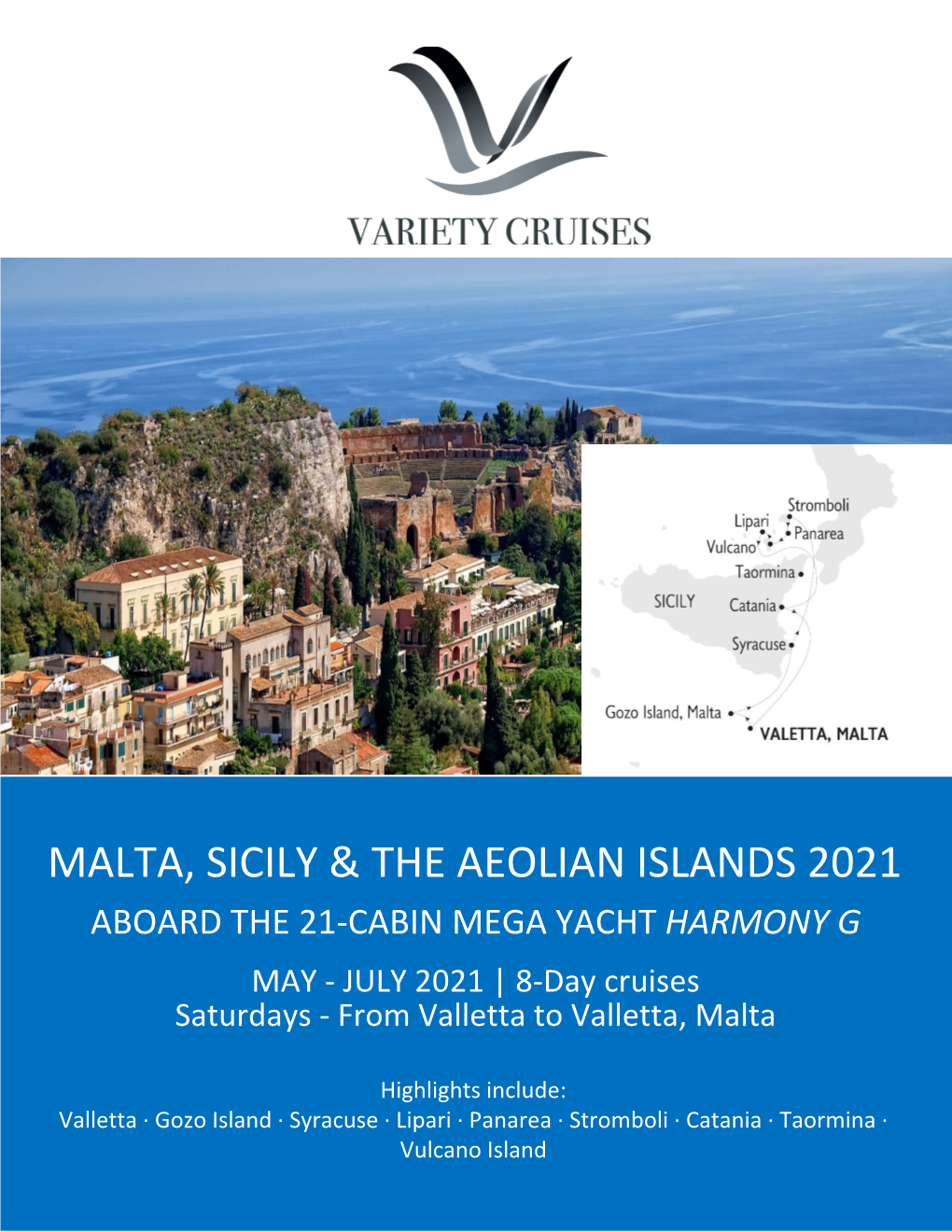 Malta, Sicily & the Aeolian Islands 2021