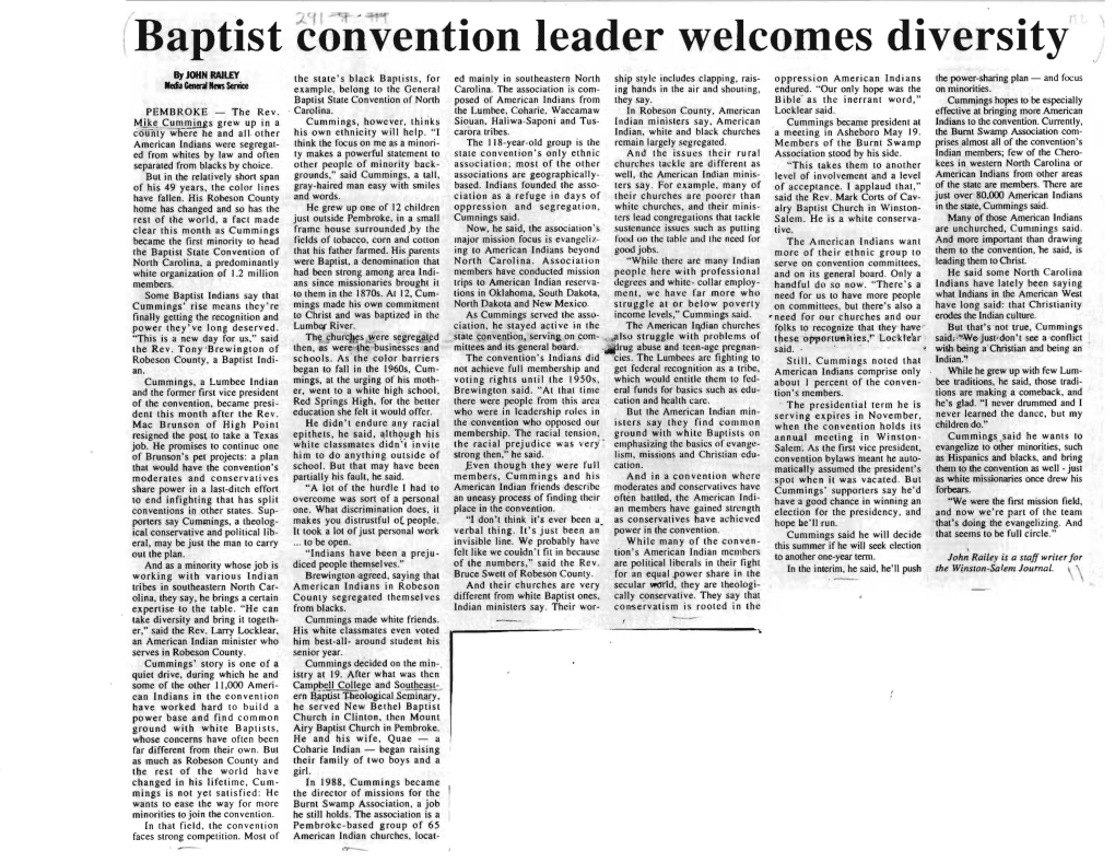 [Baptist Convention Leader Welcomes Diversity