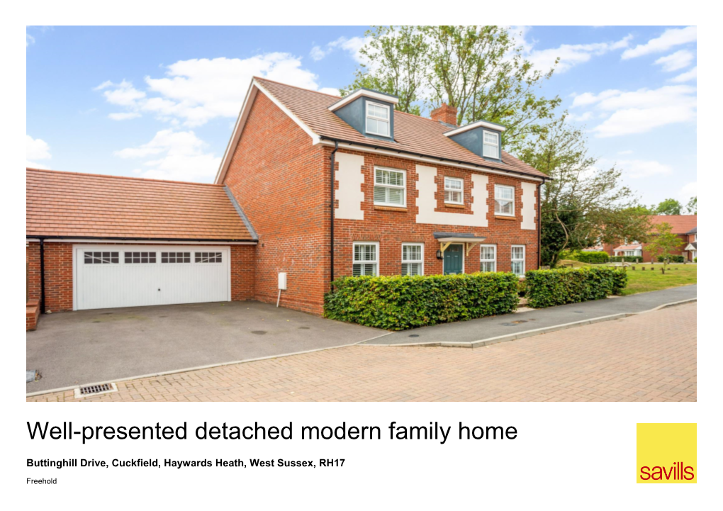 Well-Presented Detached Modern Family Home