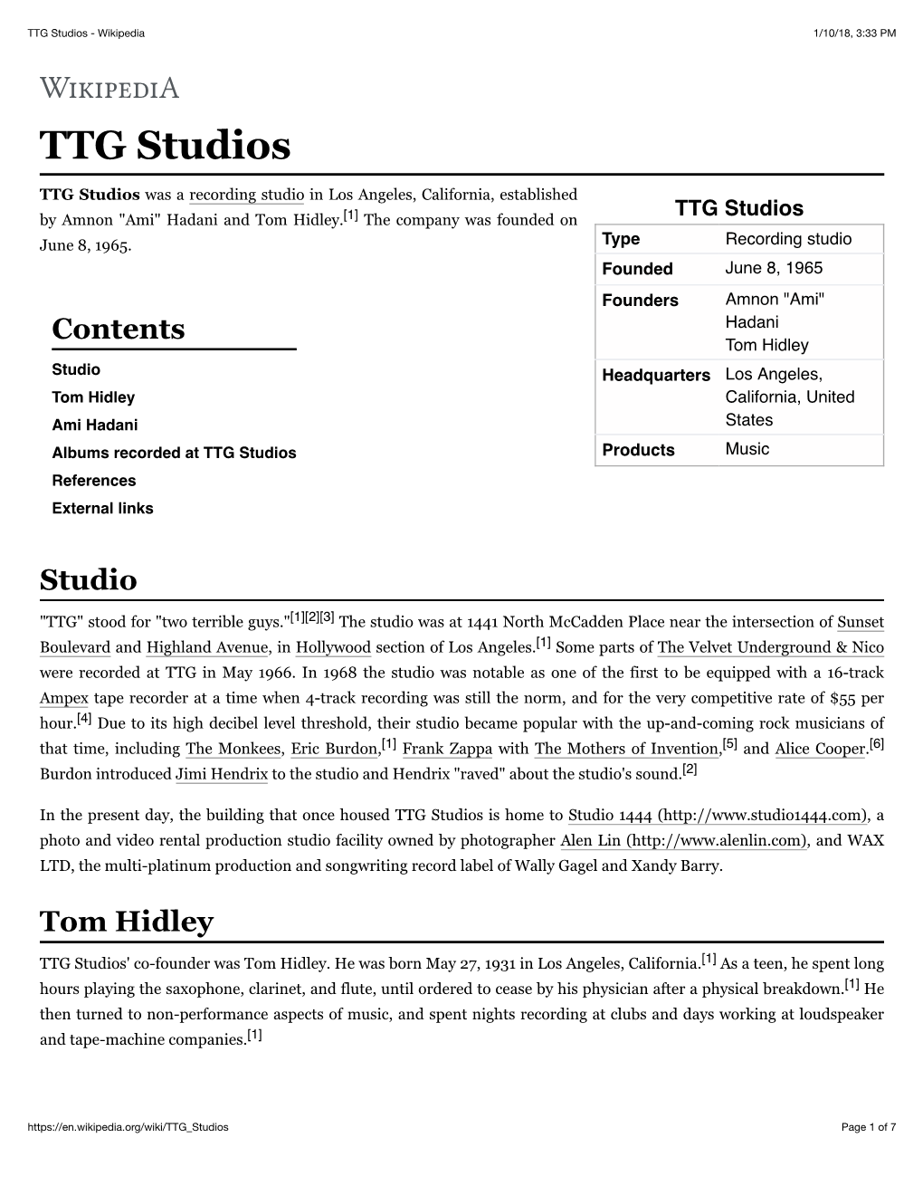 TTG Studios - Wikipedia 1/10/18, 3:33 PM