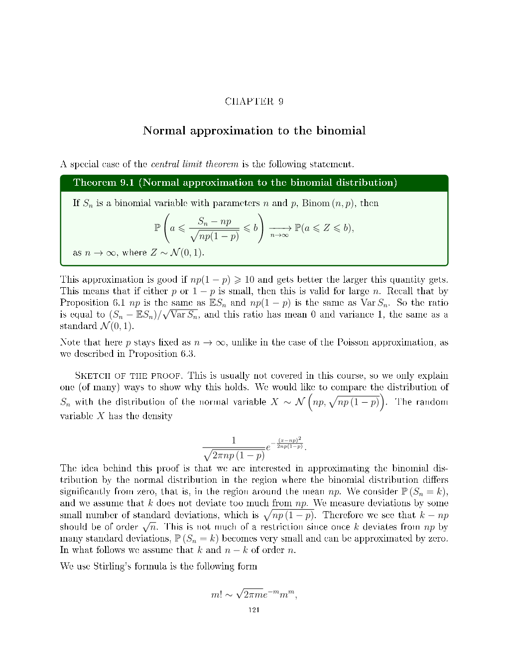 Normal Approximation to the Binomial