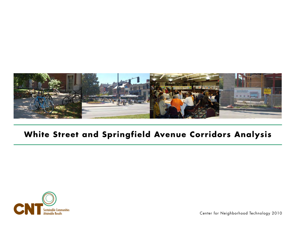 White Street and Springfield Avenue Corridors Analysis
