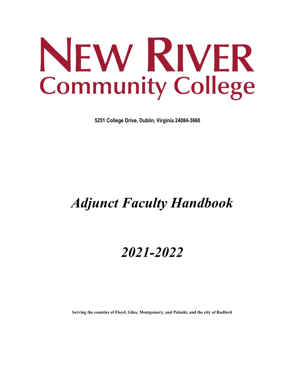 Adjunct Faculty Handbook