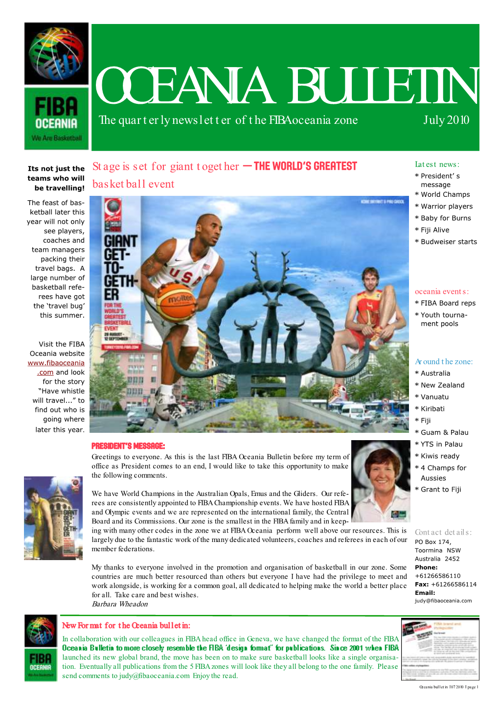 OCEANIA BULLETIN the Quarterly Newsletter of the FIBA Oceania Zone July 2010