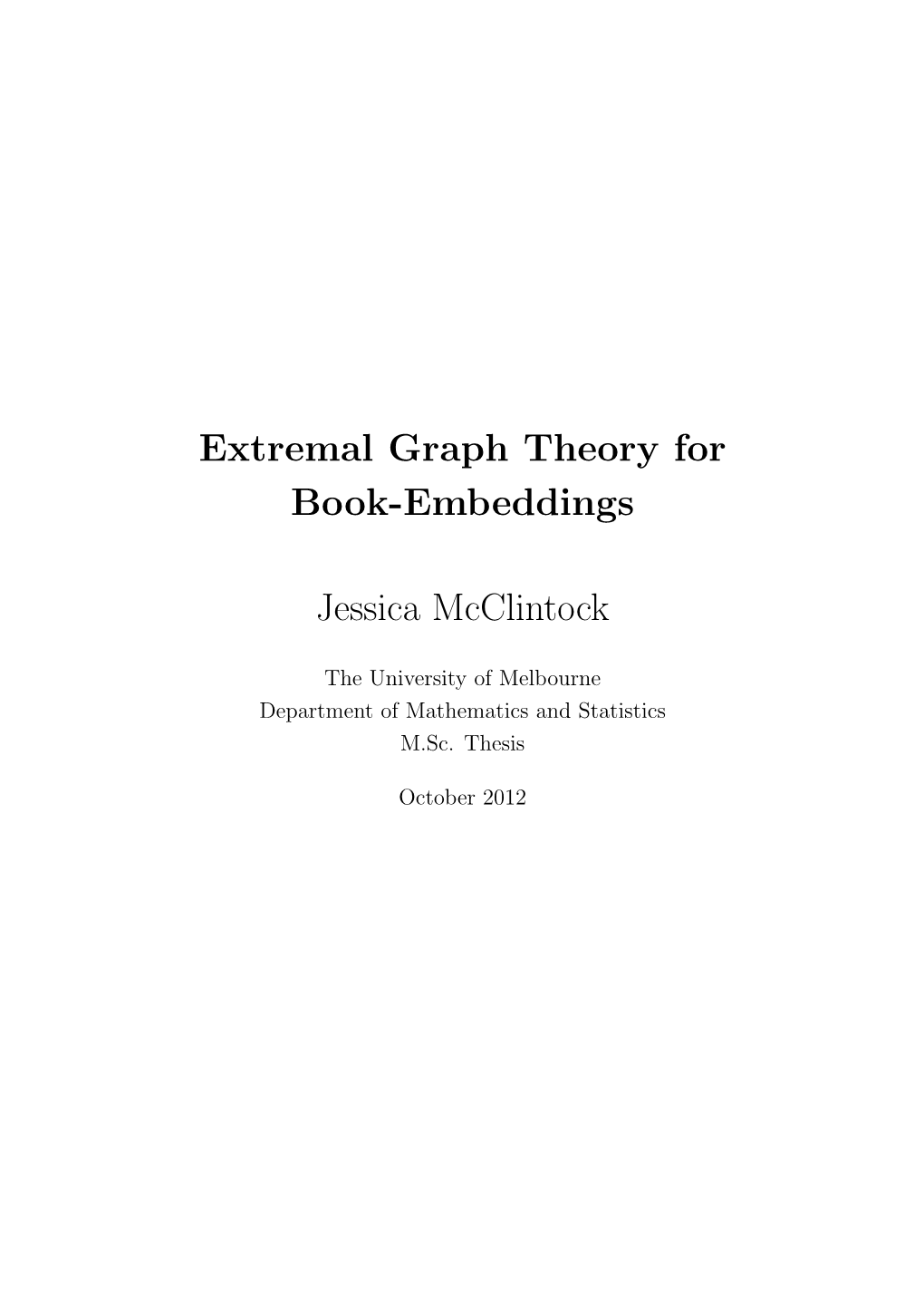 Extremal Graph Theory for Book-Embeddings