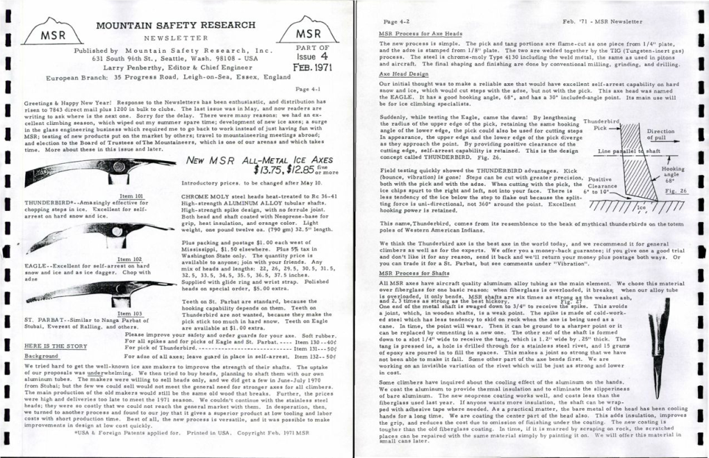 MSR Newsletter Feb 1971