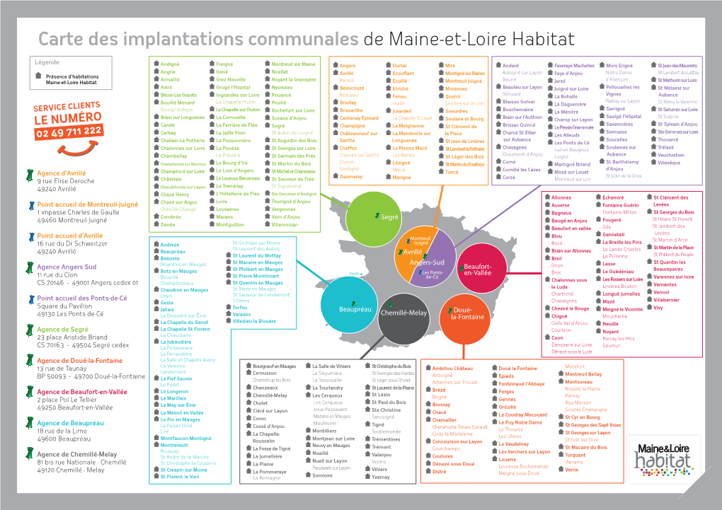 Carte Des Implantations Communales De Maine-Et-Loire Habitat