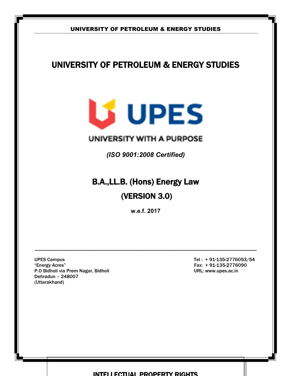 University of Petroleum & Energy Studies