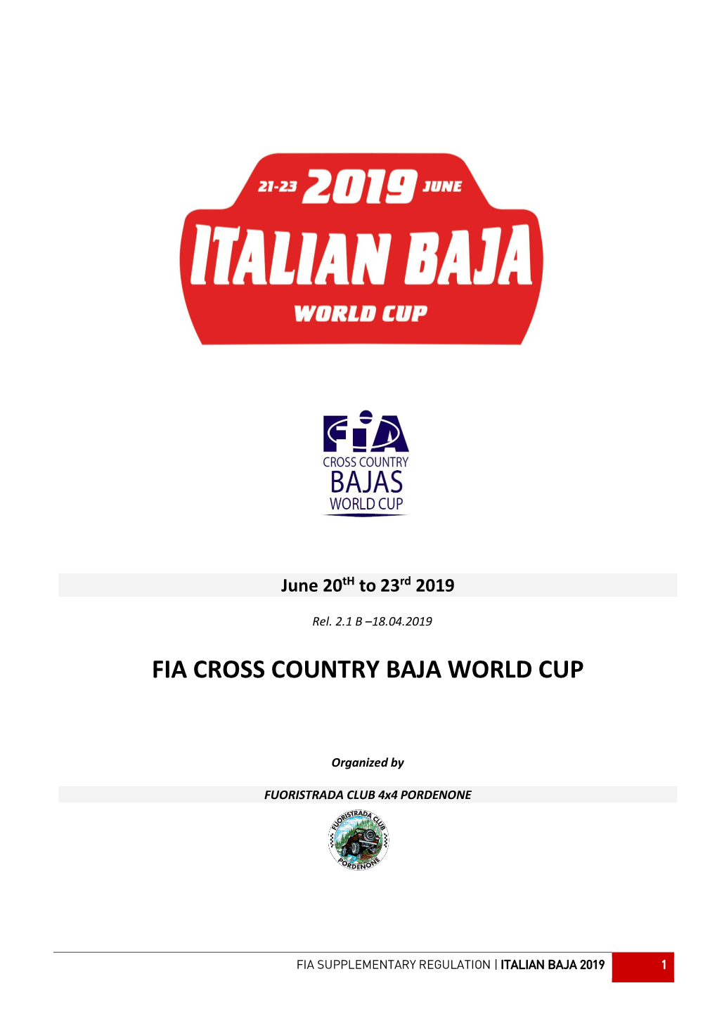 Fia Cross Country Baja World Cup