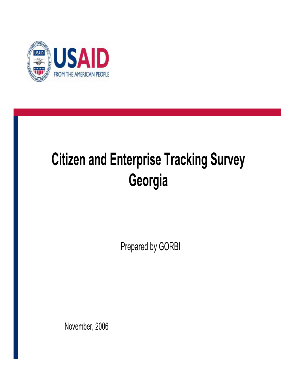 Citizen and Enterprise Tracking Survey Georgia