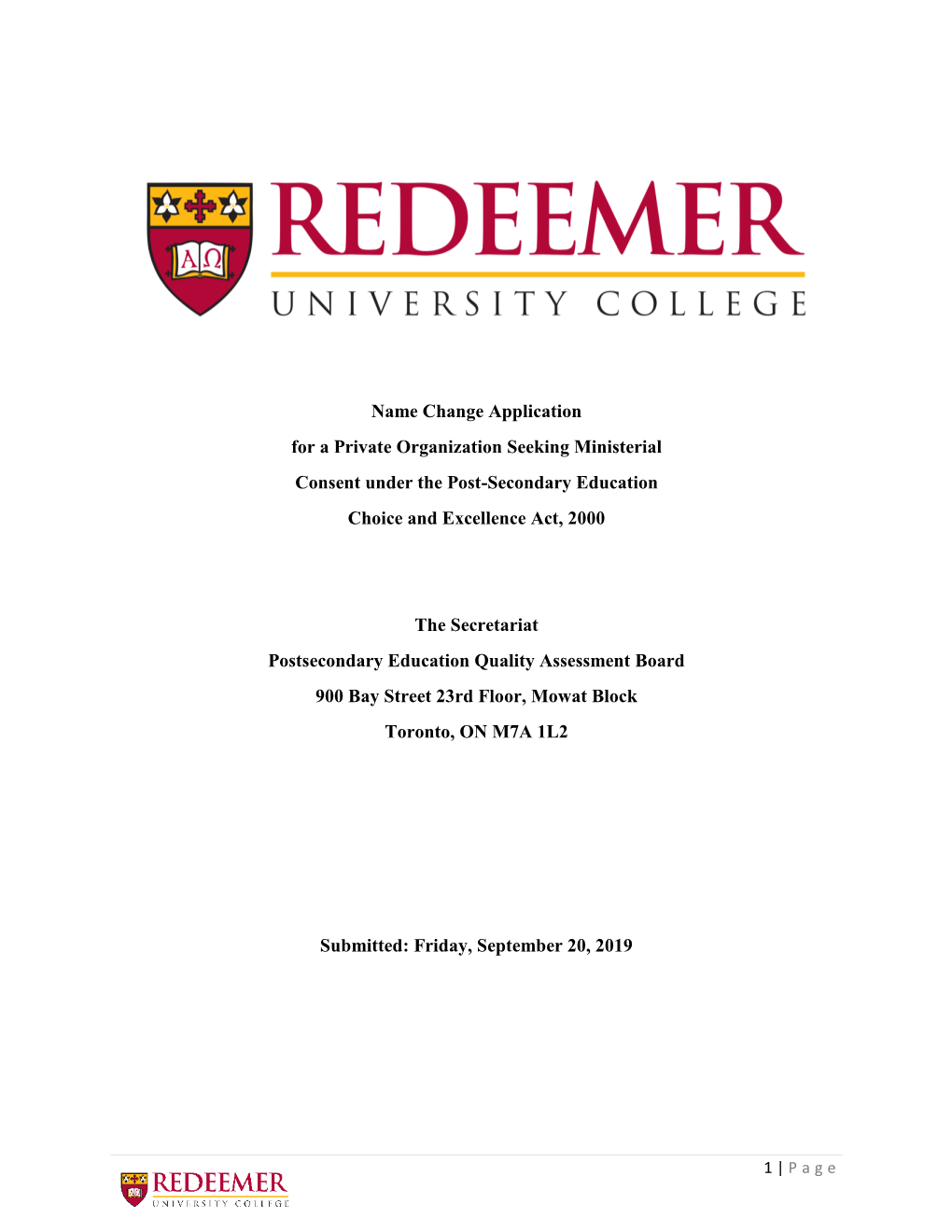 Redeemer University College