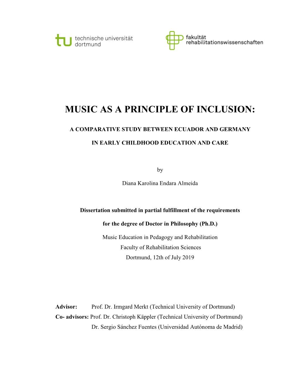Music As a Principle of Inclusion