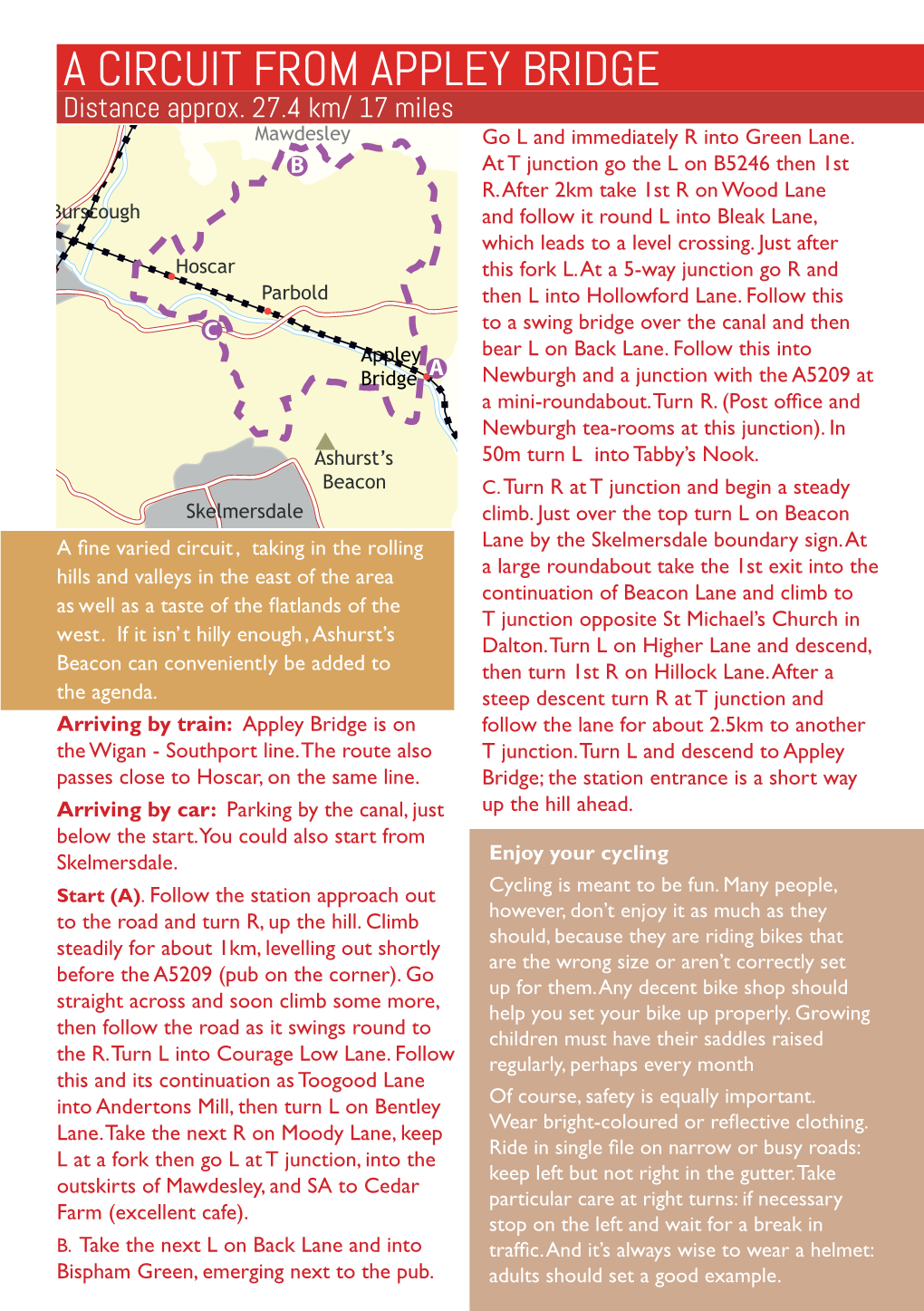 Download Appley Bridge Circuit Cycling Route