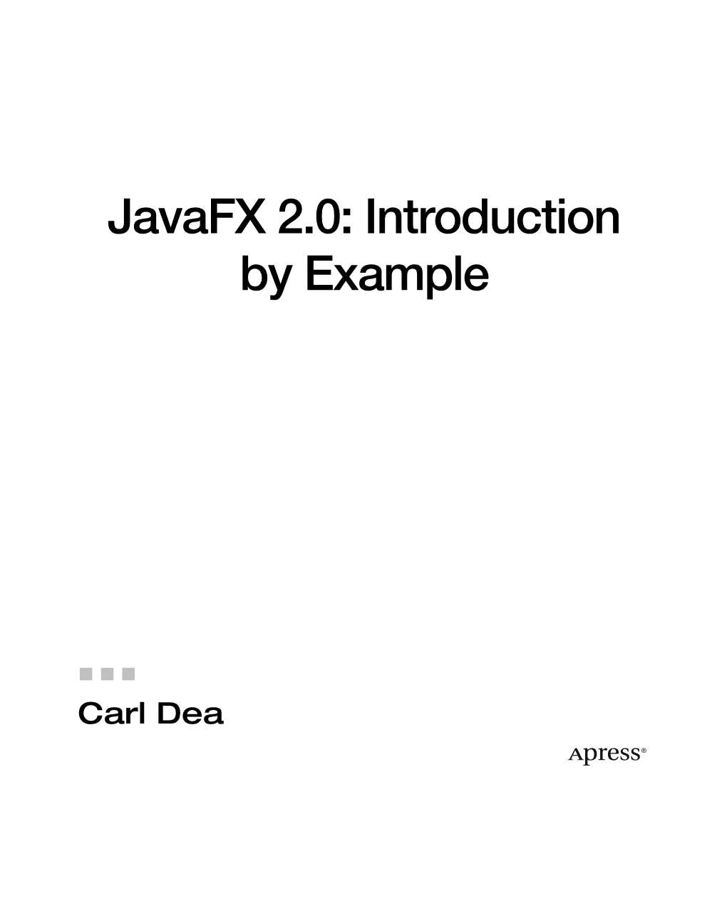 Javafx 2.0: Introduction by Example