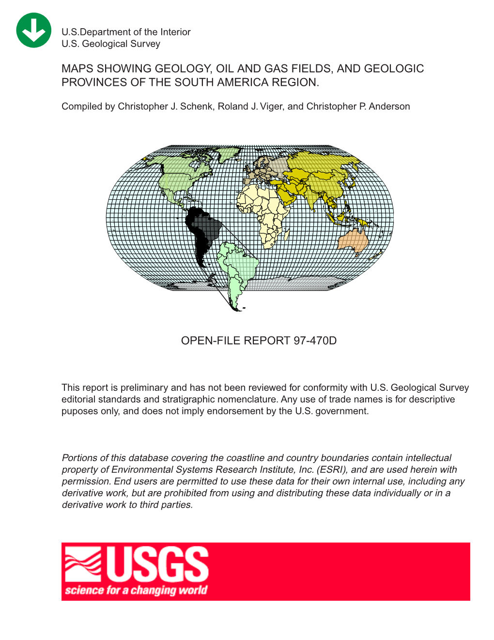 Maps Showing Geology, Oil and Gas Fields, and Geologic Provinces of the South America Region