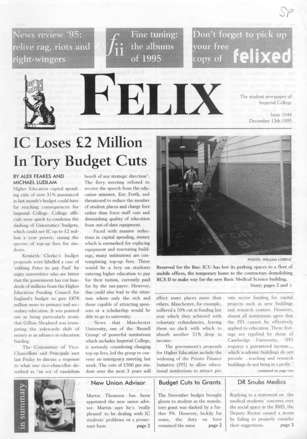 Felix Issue 1016, 1995