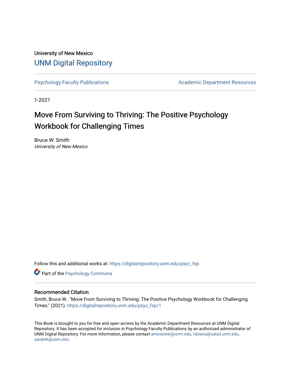 The Positive Psychology Workbook for Challenging Times