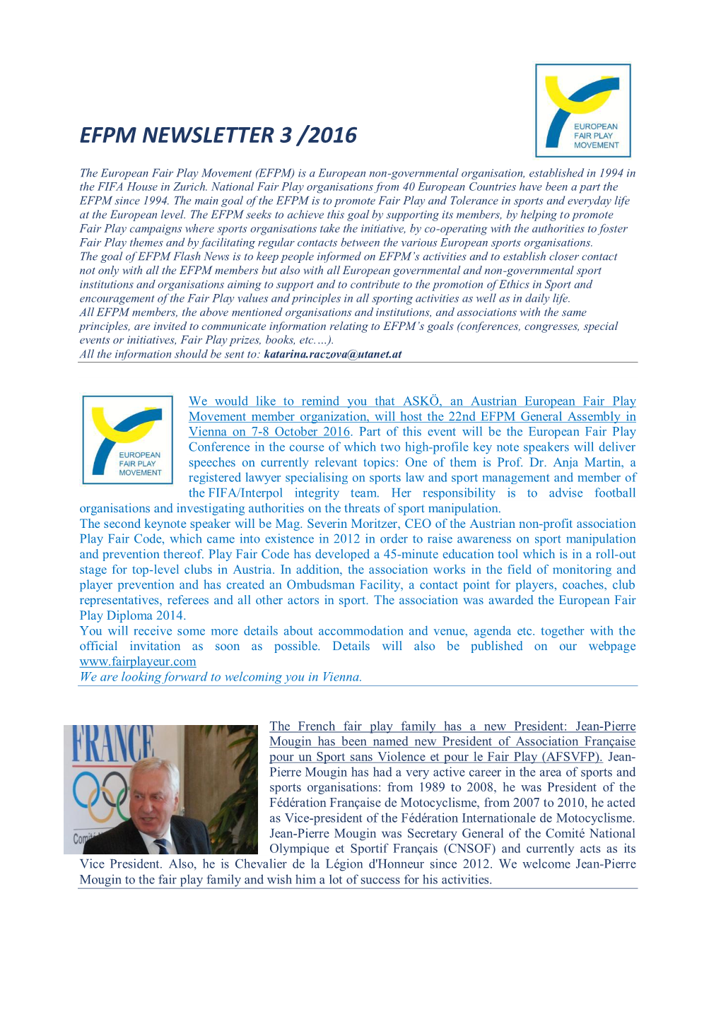 Efpm Newsletter 3 /2016