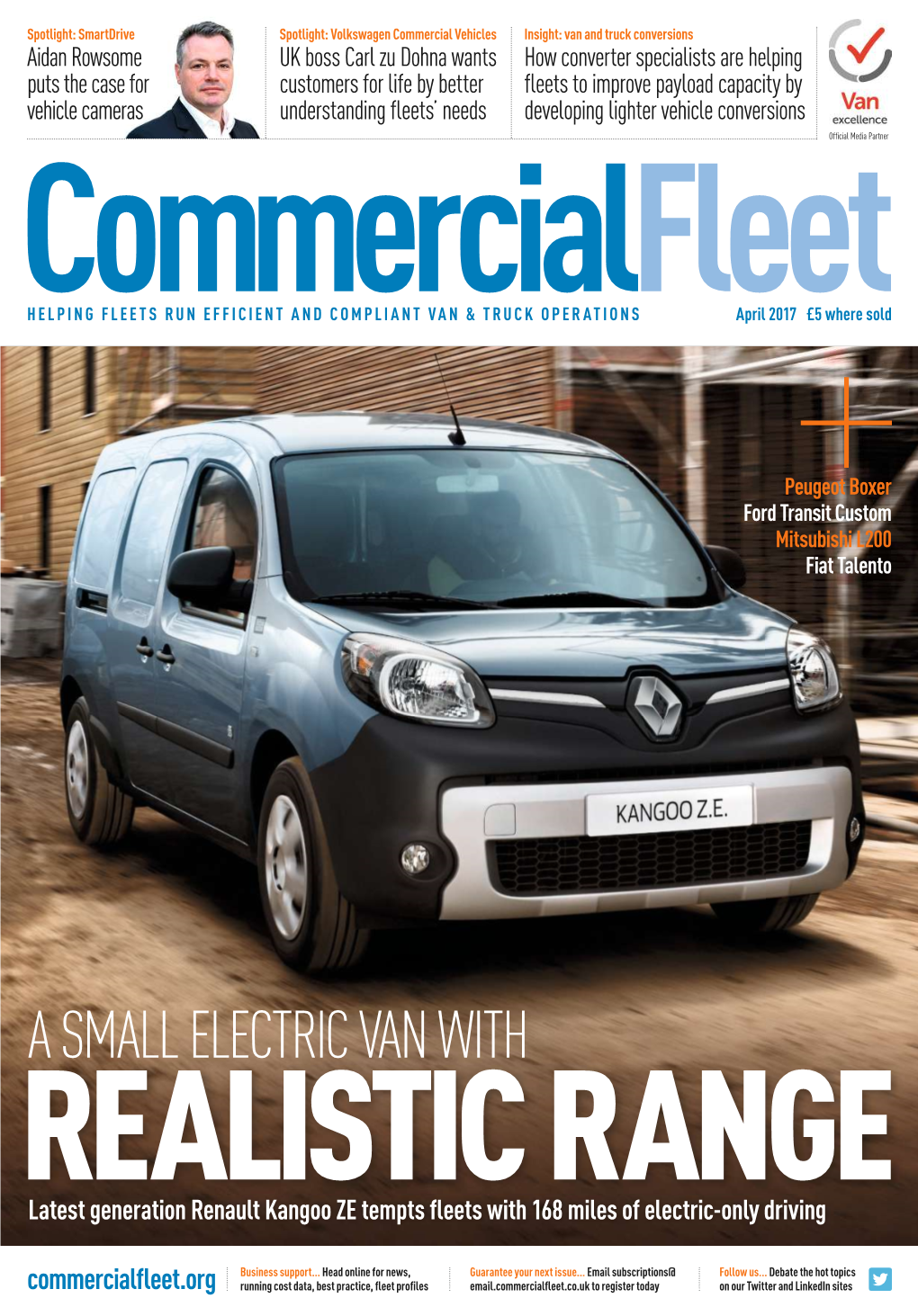 A SMALL ELECTRIC VAN with REALISTIC RANGE Latest Generation Renault Kangoo ZE Tempts Fleets with 168 Miles of Electric-Only Driving
