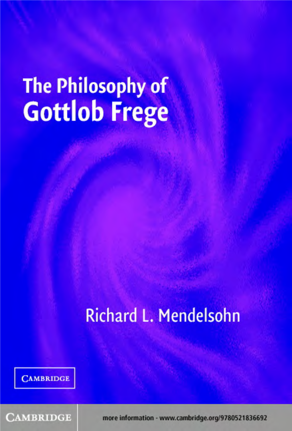 Cambridge, the Philosophy of Gottlob Frege (2005) Yyepg OCR 7.0-2.6