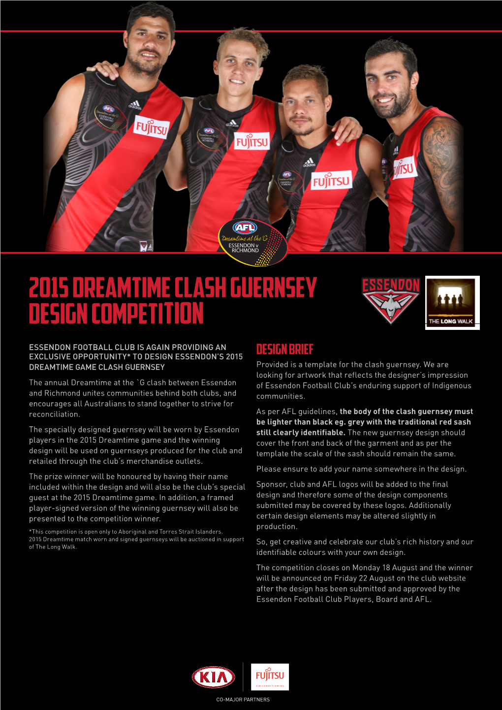 2015 Dreamtime Clash Guernsey Design Competition