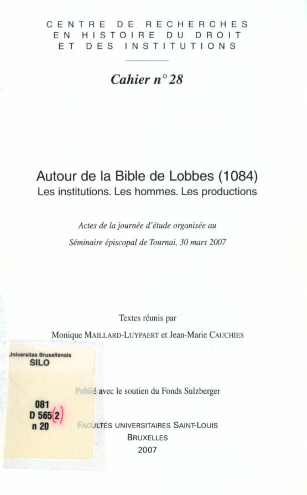 28 Autour De La Bible De Lobbes