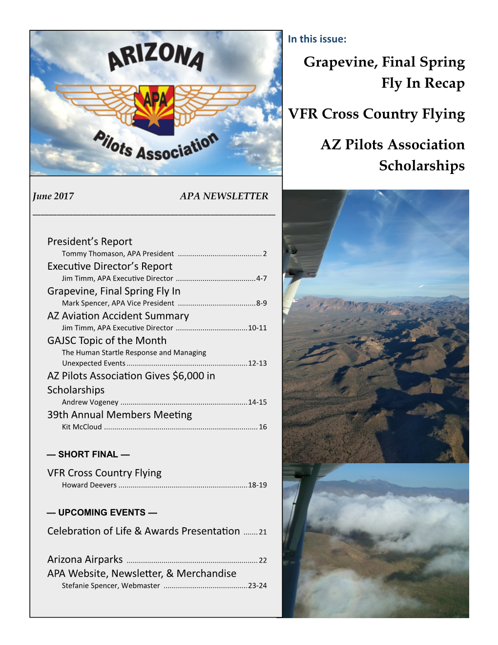 Grapevine, Final Spring Fly in Recap VFR Cross Country Flying AZ Pilots