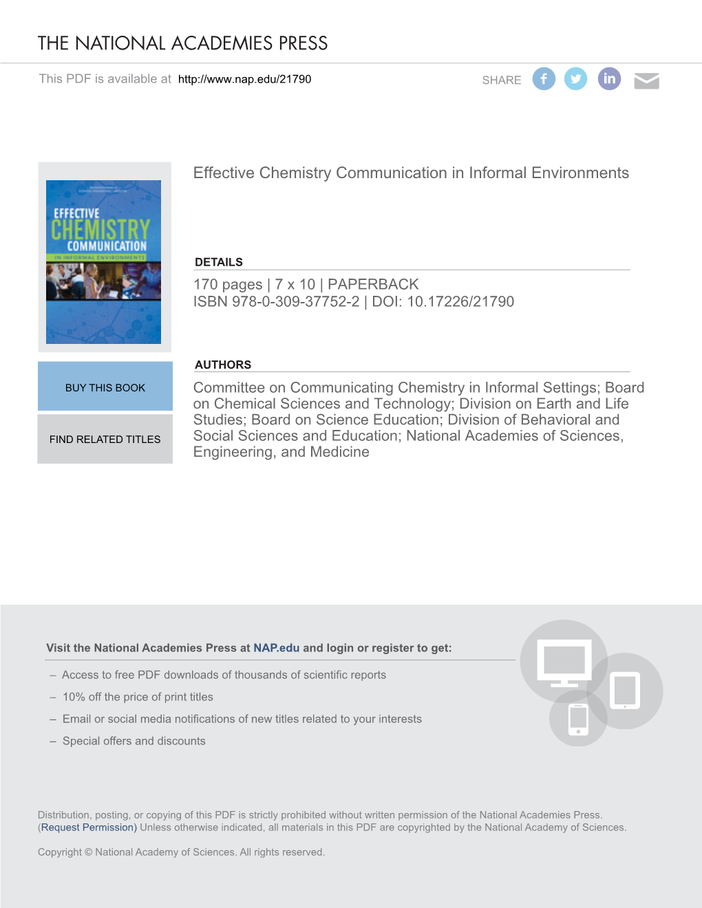 Effective Chemistry Communication in Informal Environments