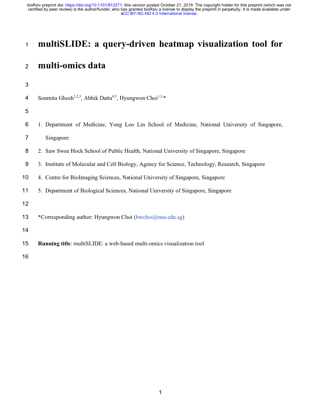 A Query-Driven Heatmap Visualization Tool for Multi-Omics Data