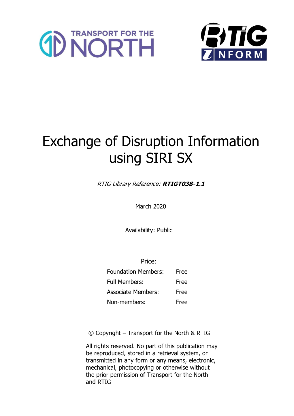 Exchange of Disruption Information Using SIRI SX