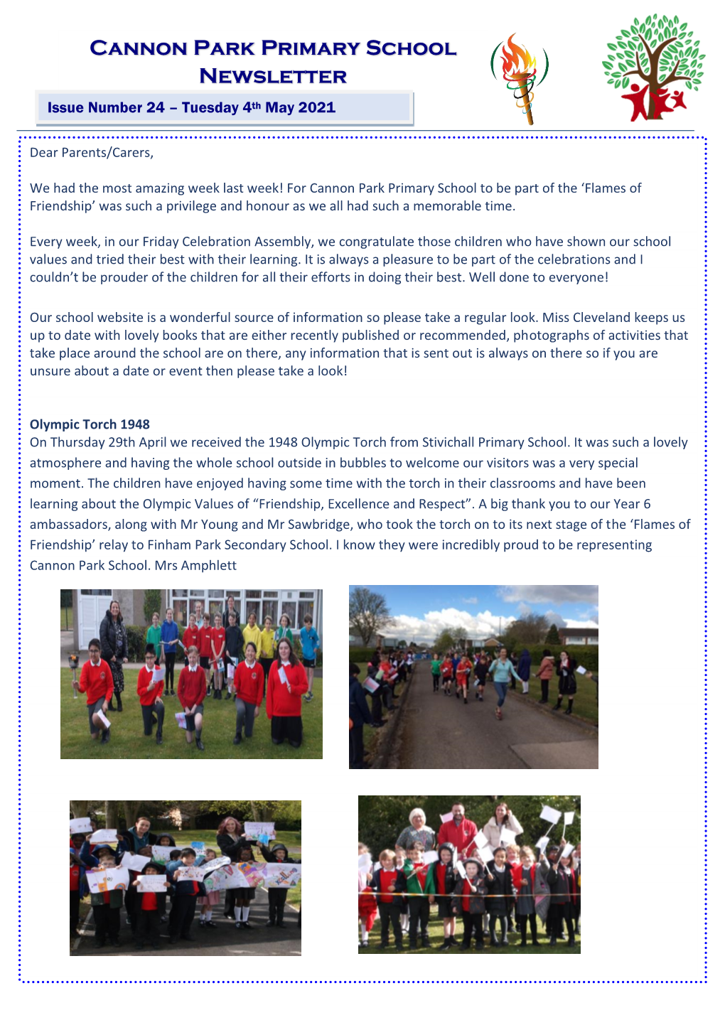 Cannon Park Primary School Newsletter