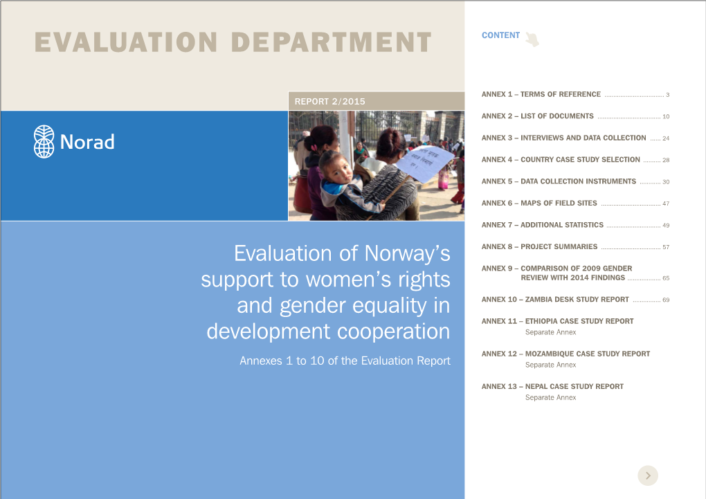 Gender Equality and Women's Rights Evaluation