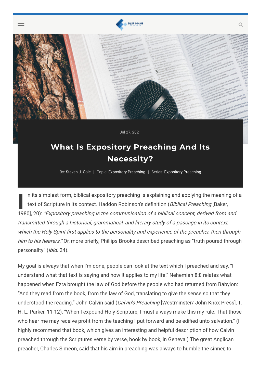 What Is Expository Preaching and Its Necessity?