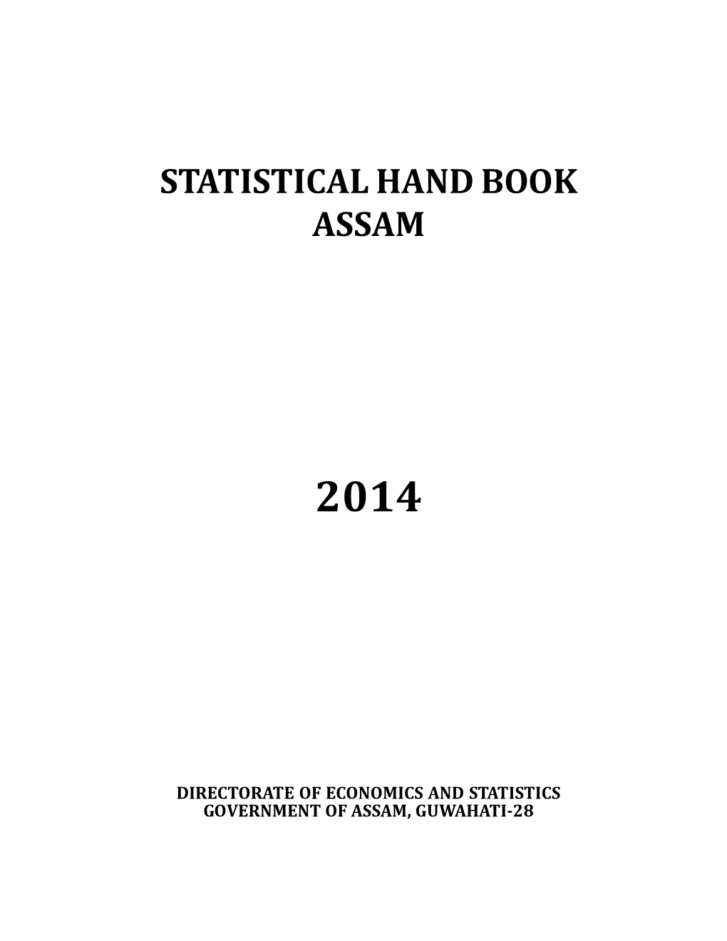 Statistical Hand Book Assam