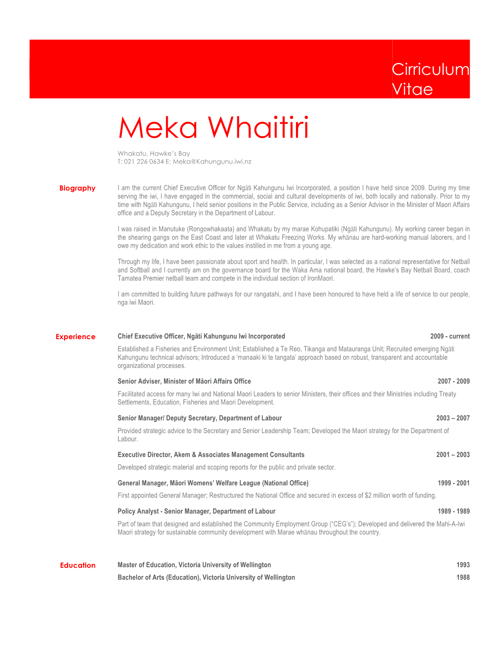 Meka Whaitiri