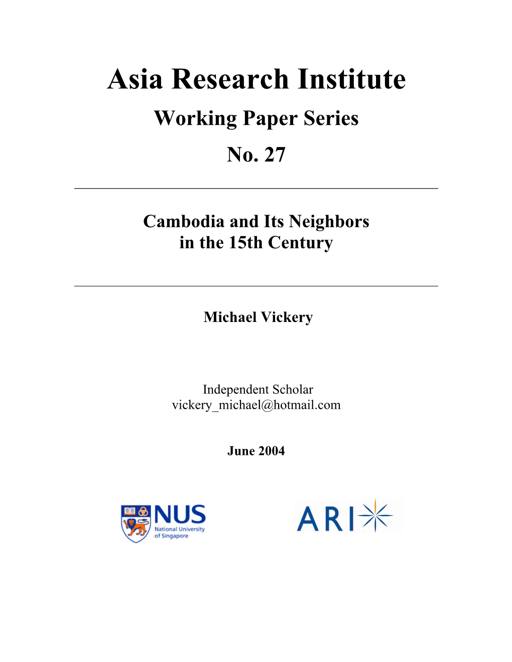 Asia Research Institute