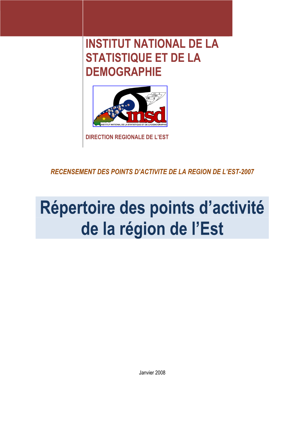 Repertoire Des Points D'activités De La