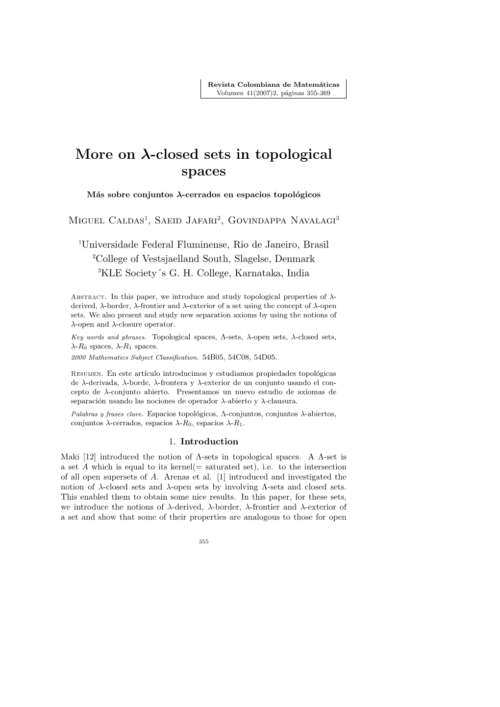 More on Λ-Closed Sets in Topological Spaces