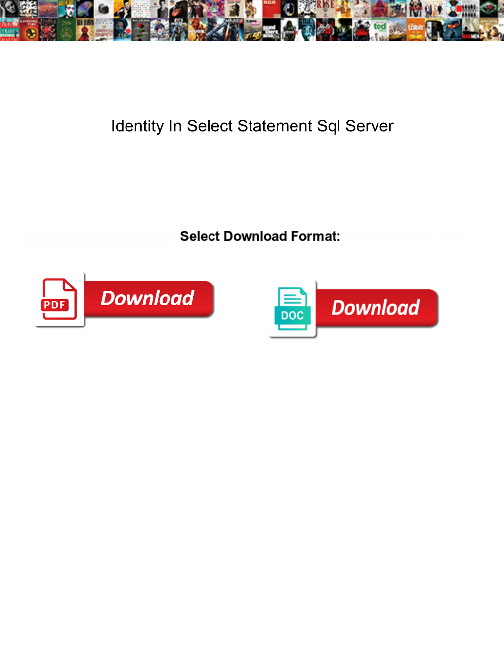 Identity in Select Statement Sql Server
