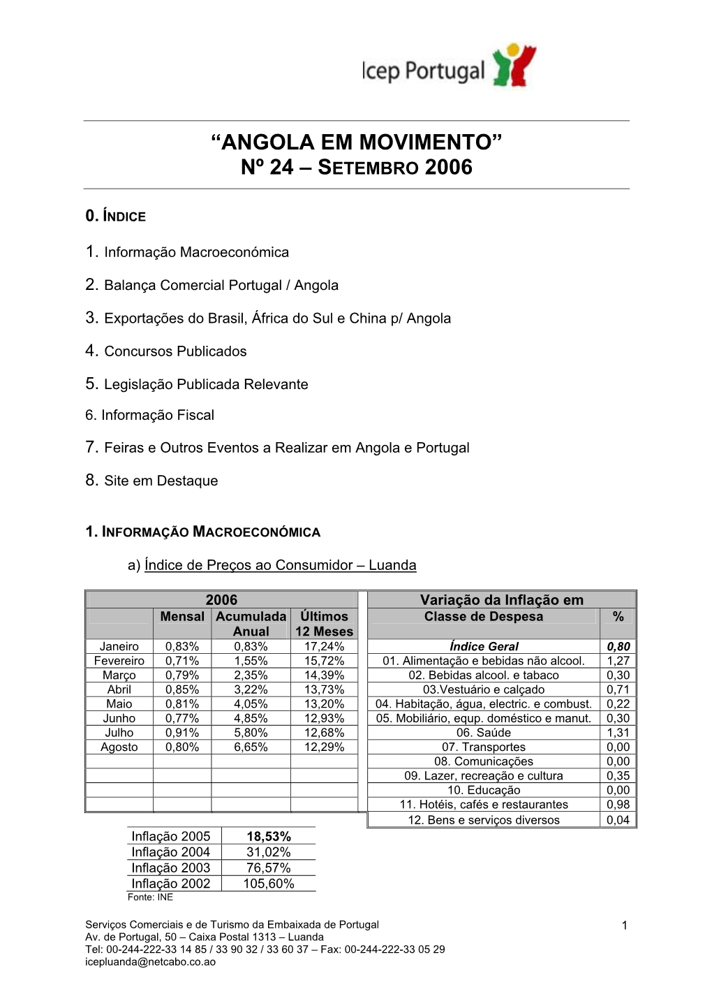 “Angola Em Movimento” Nº 24 – Setembro 2006