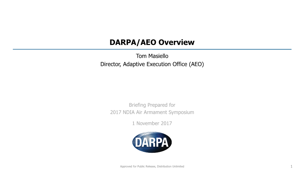 DARPA AEO Overview