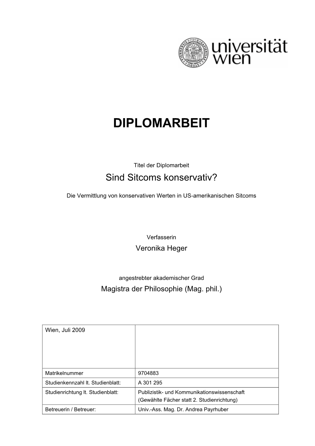 Diplomarbeit