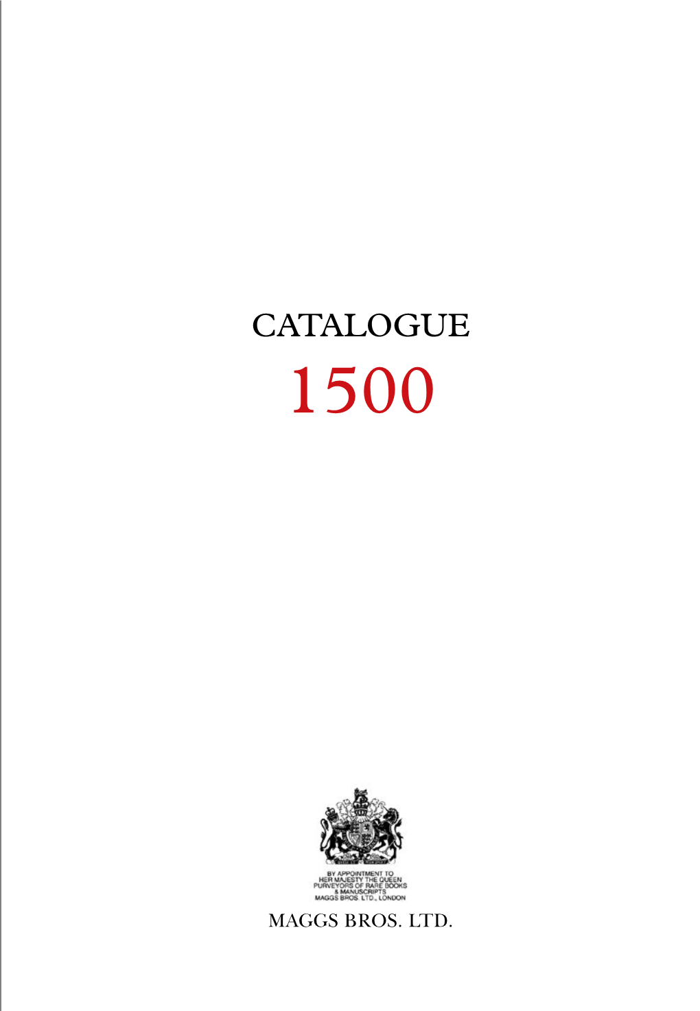 Catalogue 1500