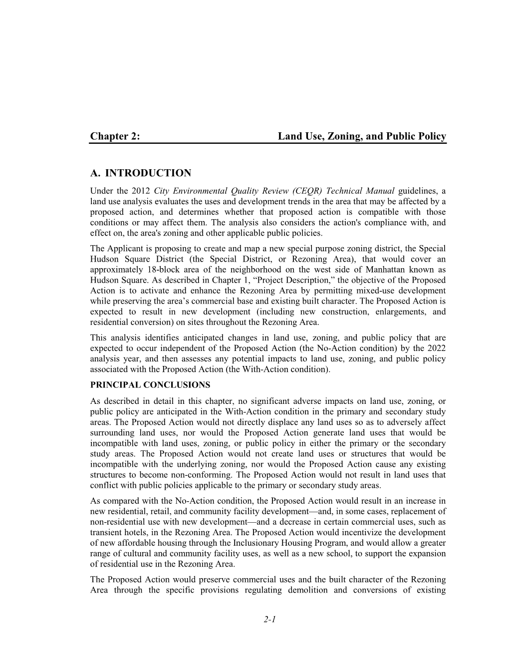 Chapter 2: Land Use, Zoning, and Public Policy