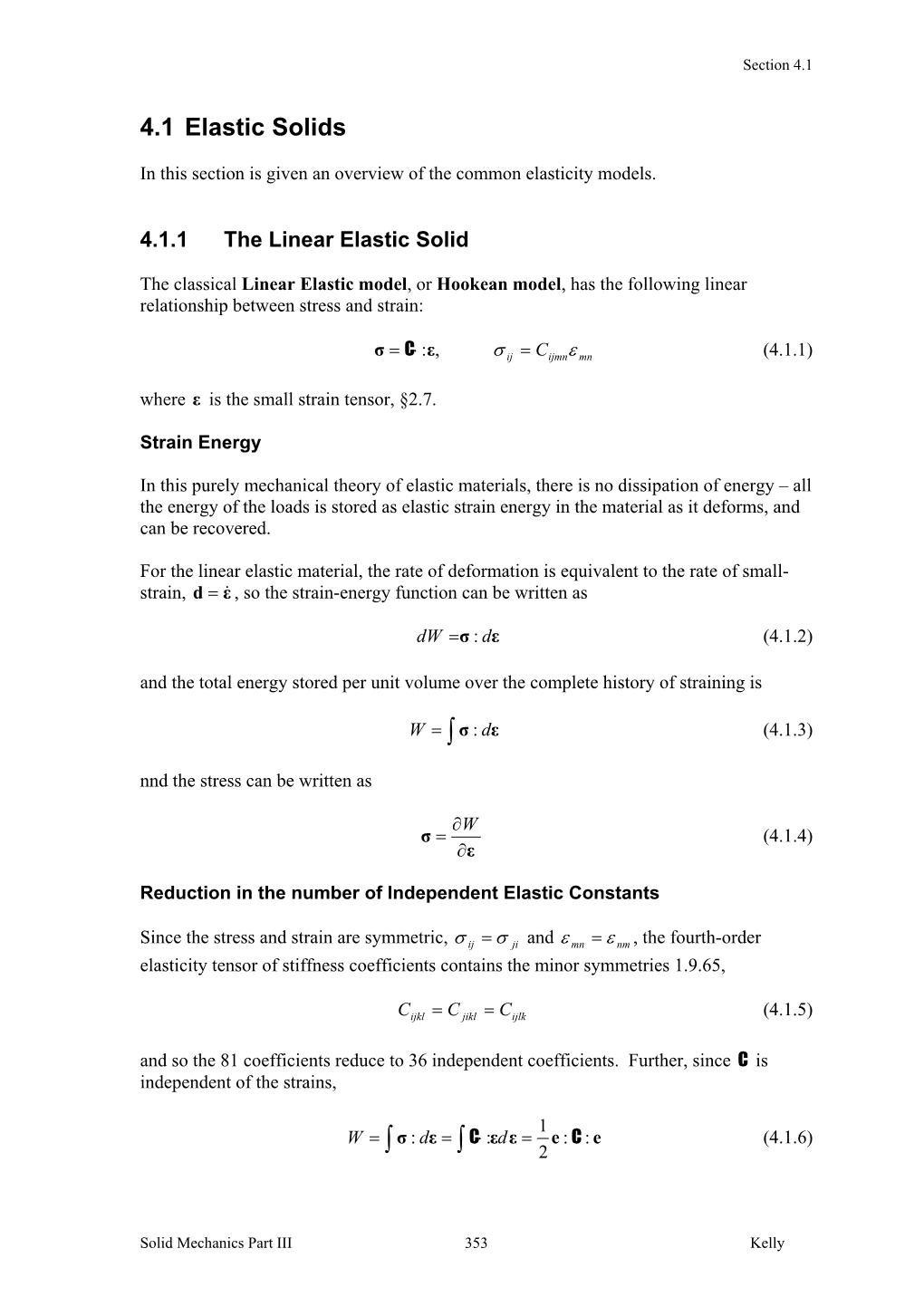 Elastic Solids