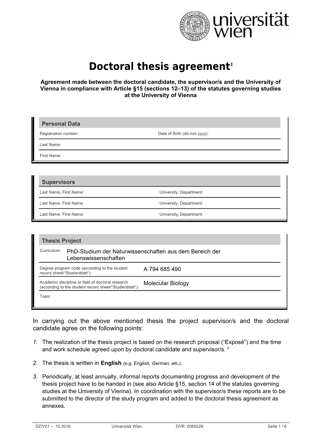 Doctoral Thesis Agreement 1